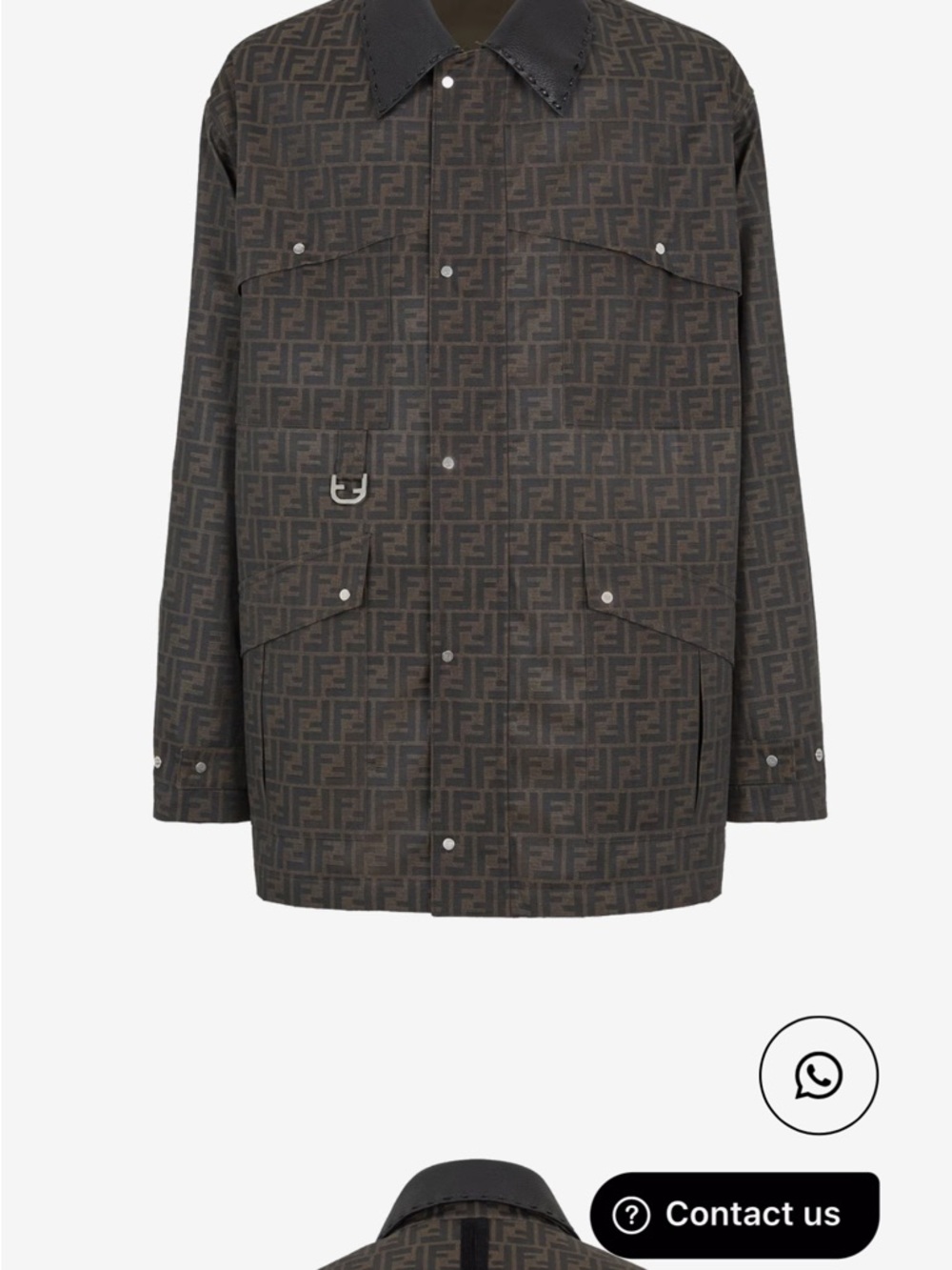 Fendi Dark Brown Monogram Field Jacket